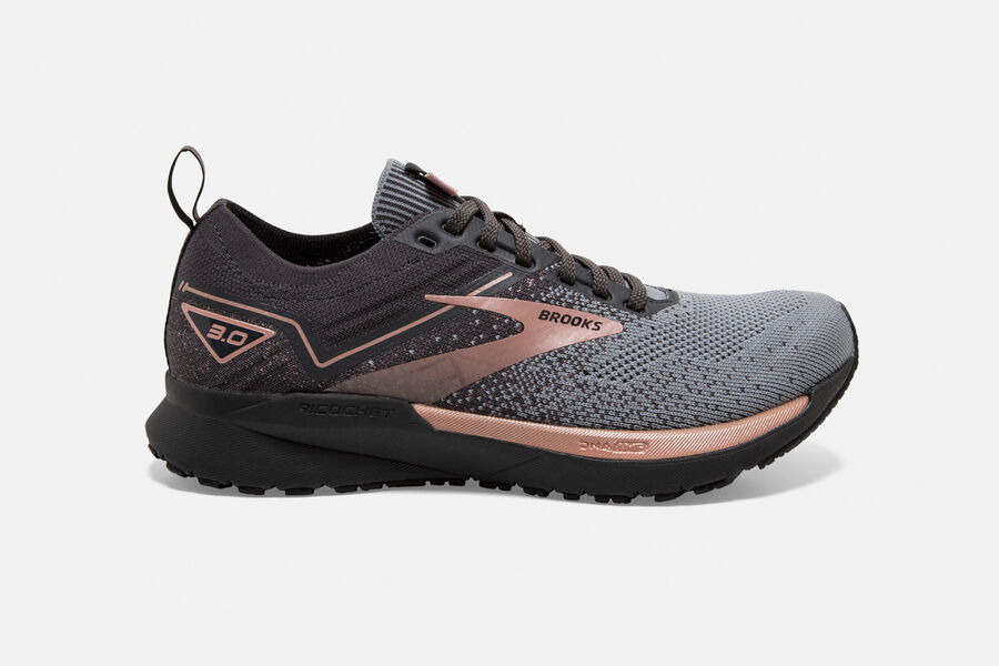 Brooks Ricochet 3 Road Löparskor Dam - Mörkgrå/Rosa - 3092-YPRAV